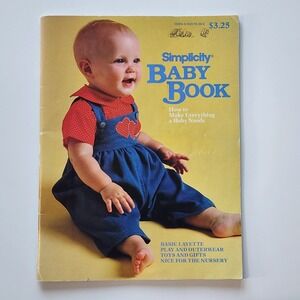 VTG SIMPLICITY Baby Book 1982 Sewing Patterns 72 Pg Bedding Overalls Toy Layette